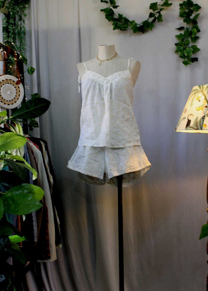 Cute Embroidered Cami &amp; Shorts Set