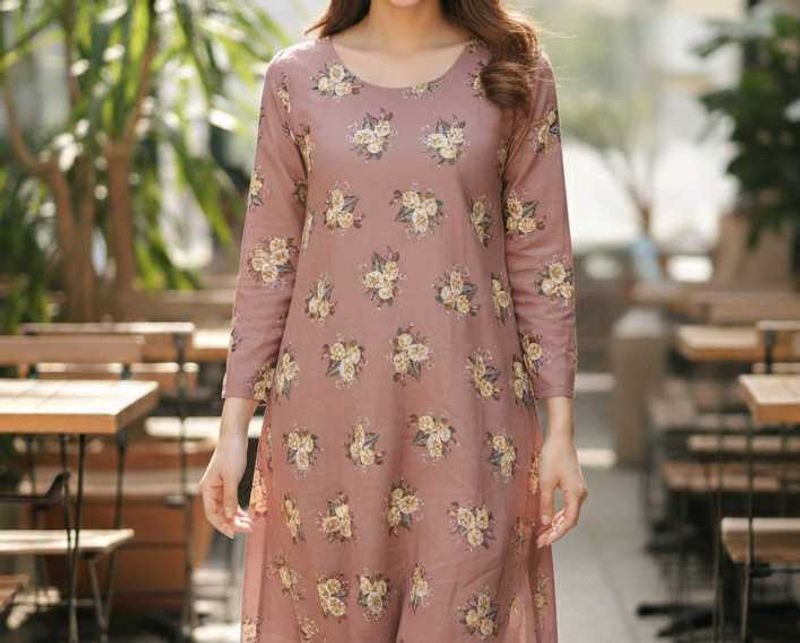 Floral Print Kurta