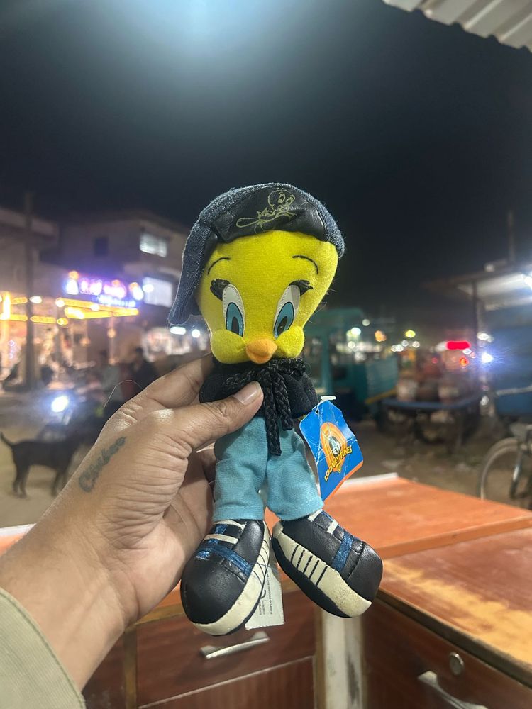 Vintage 1998 Looney Tunes Tweety Rapper Black Hat