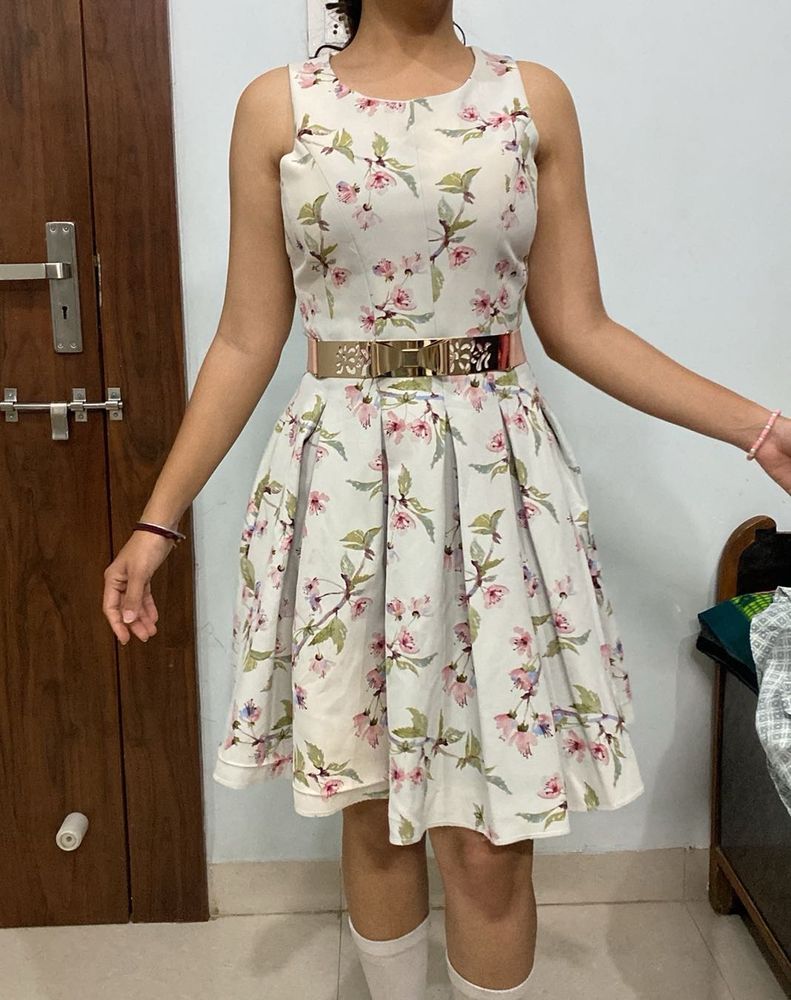 Floral Print Fit &amp; Flare Dress