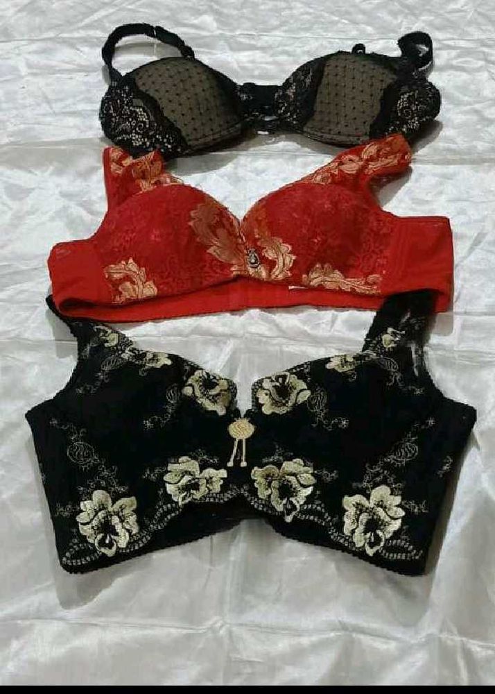 Combo For 3 Bra Embroidery 🖤❤️