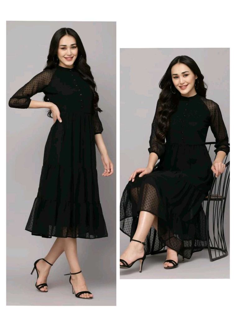 With Tag🖤Black Midi Dress