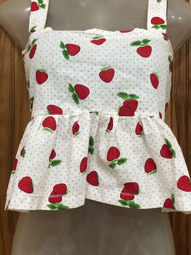 Price Reduced❗️❗️❗️Kawaii Strawberry Babydoll Top