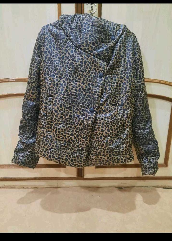 Leopard Print Puffer Jacket