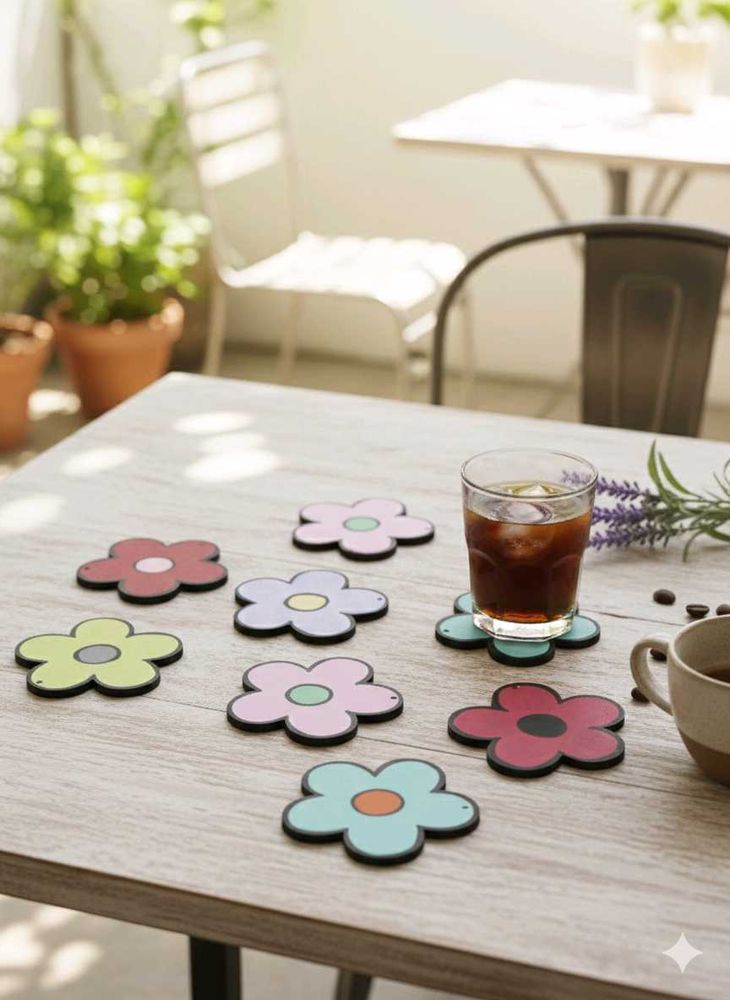 Handcrafted Flower Coasters
