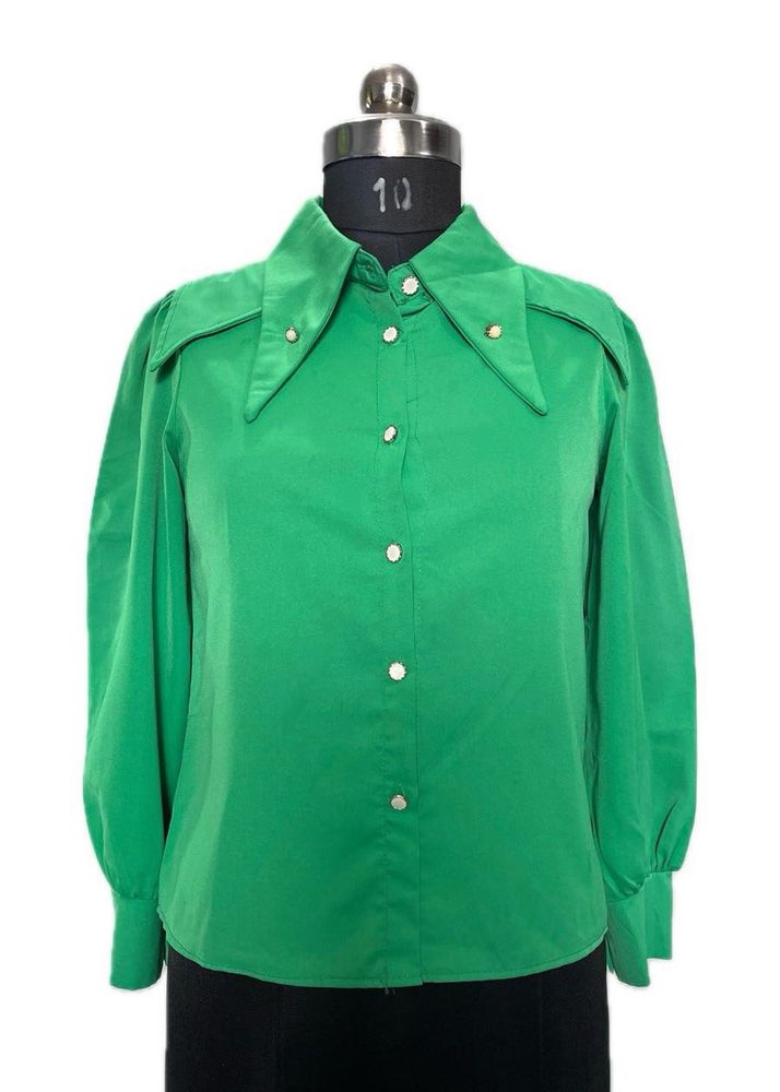 Green Long Sleeve Blouse