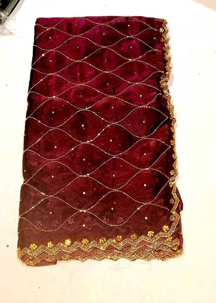 Maroon  Saree