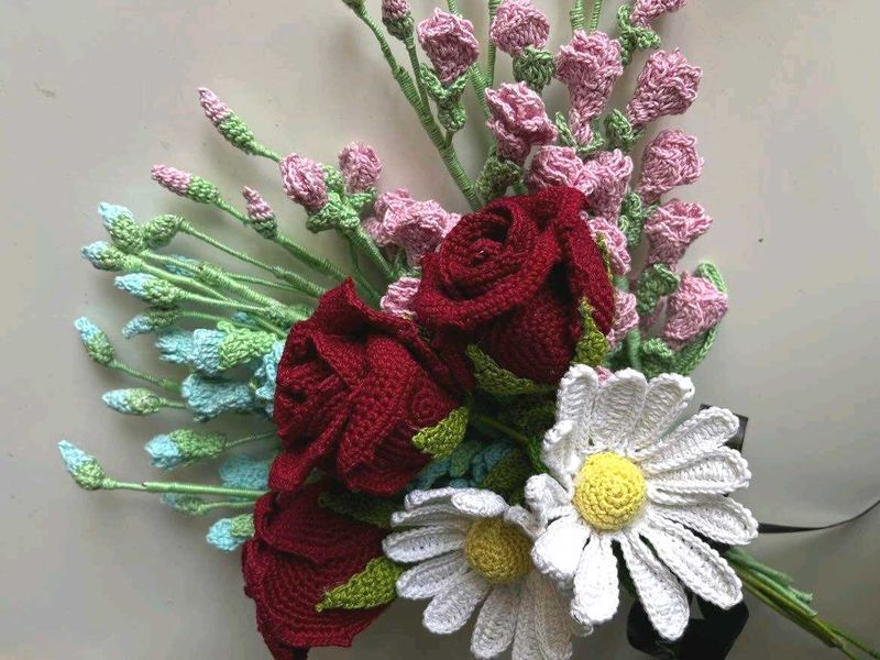 Handmade Crochet Roses 🌹