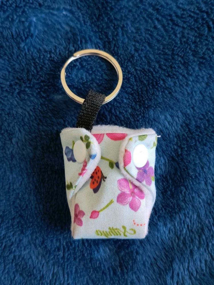 Floral Diaper Keychain
