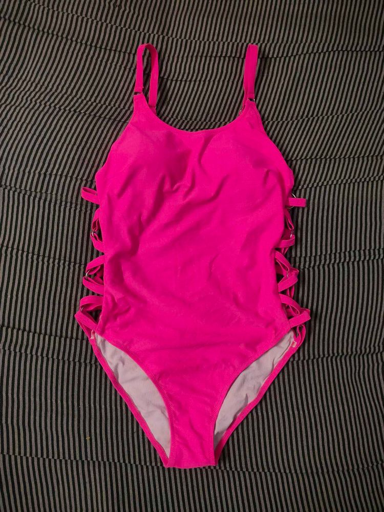 Hot Pink One Piece Swimsuit