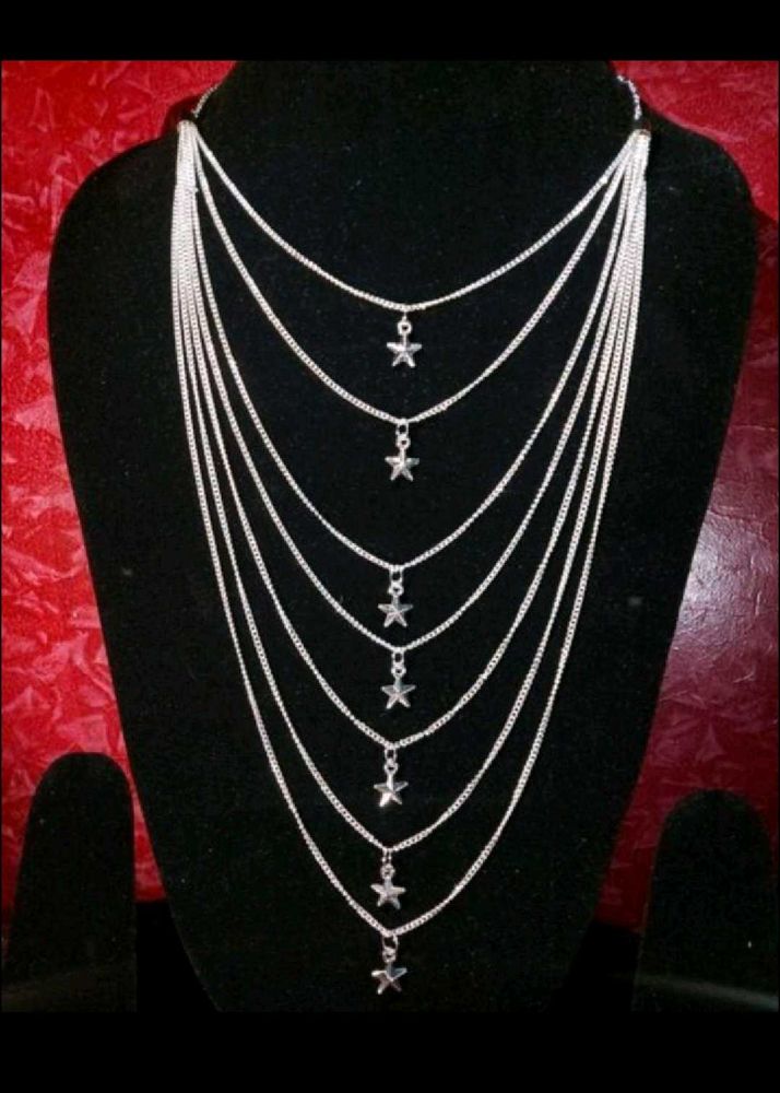 Seven Layered Chain With Star Pendant
