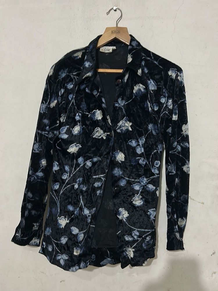 Floral Velvet Shirt