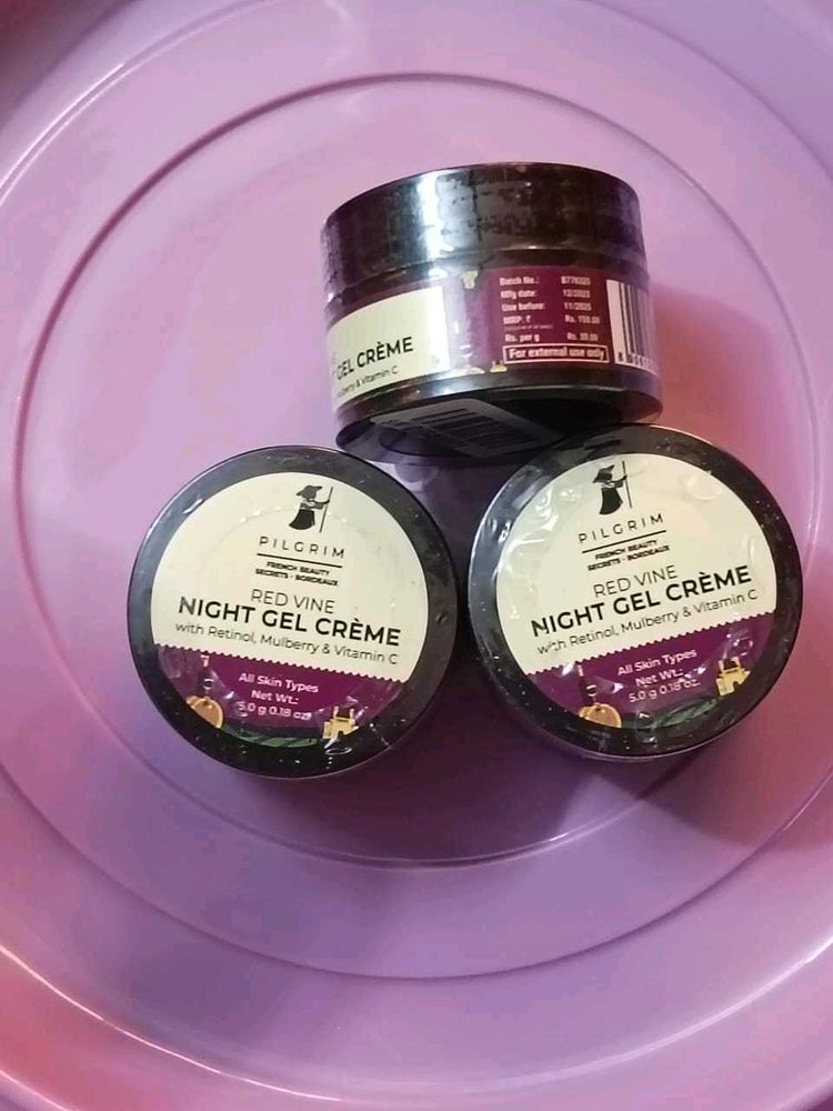 Pack Of 3 Pilgrim Red Vine Night Gel Cream