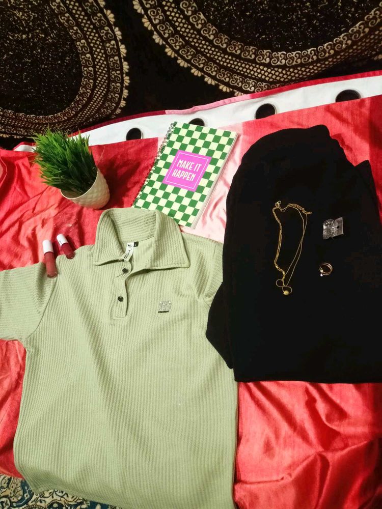 Vintage Style Ribbed Polo Shirt