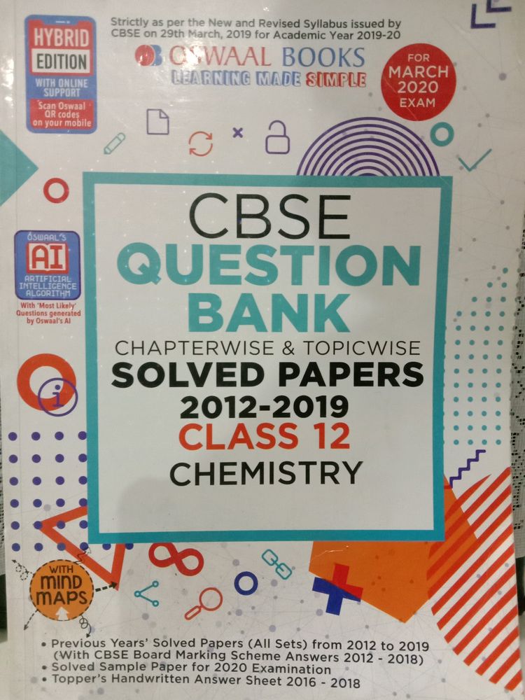 Oswaal Cbse Question Bank Class 12 Chemistry
