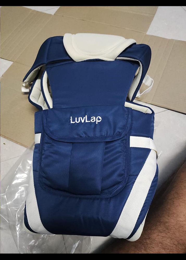 LuvLap Baby Carrier - Blue &amp; White