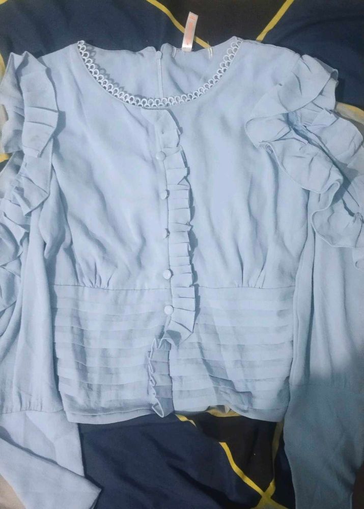 A Cute And Beautiful Sky Blue Top
