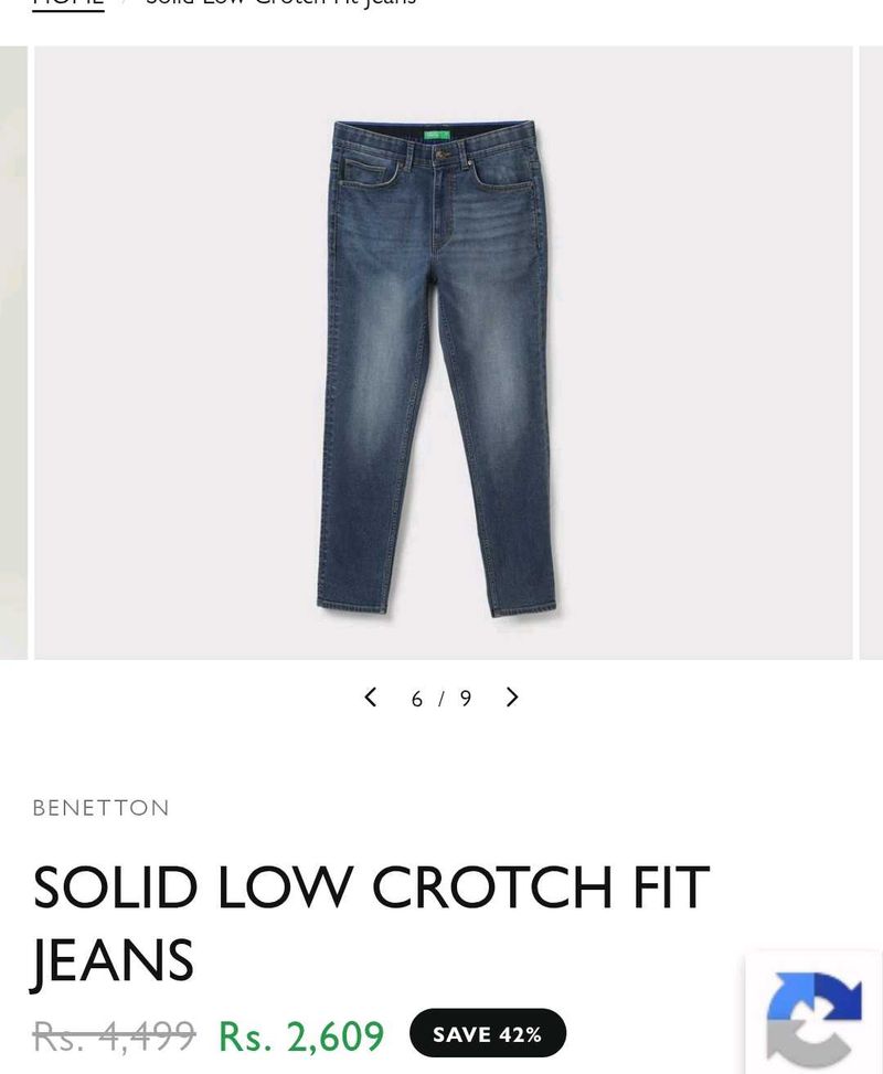 brand new Benetton Jean&#39;s size 30