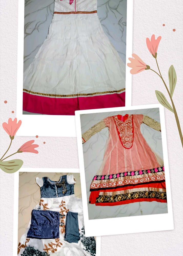 Anarkali Salwar Kameez Suit( 3 Suits) With 🎁