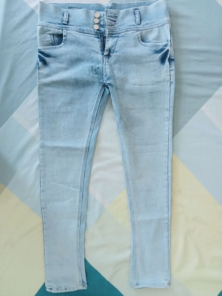 3 Button Blue Jeans