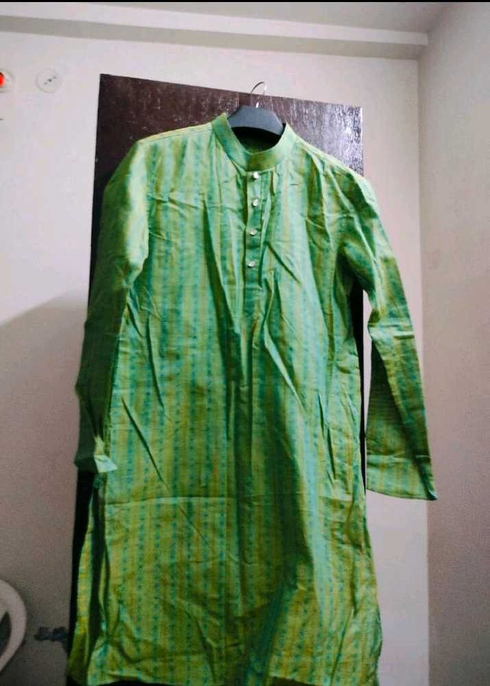 Festival Wearing Net Kurta Men