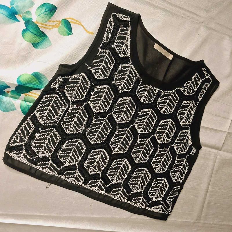 Beaded Sleeveless Top