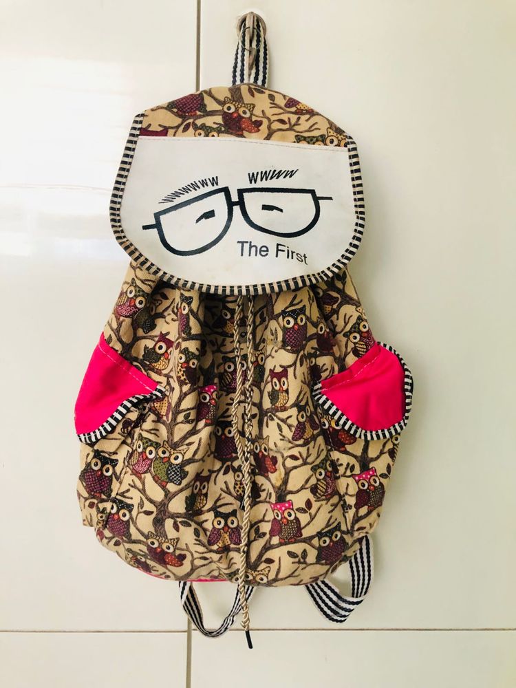 Kids Owl Print Backpack