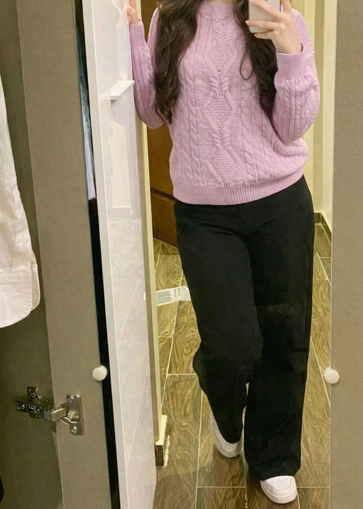 Shein Lavender Knit Sweater 💜