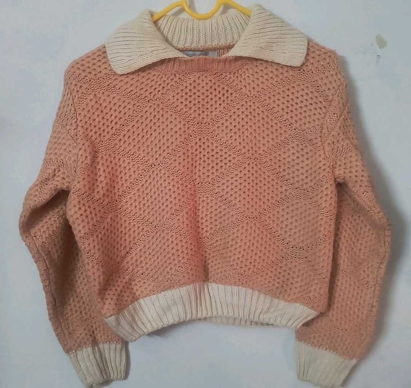 Peach Knit Sweater