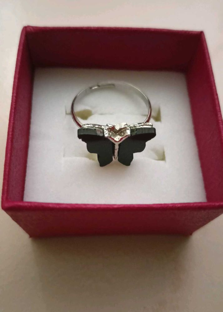 Black butterfly Ring