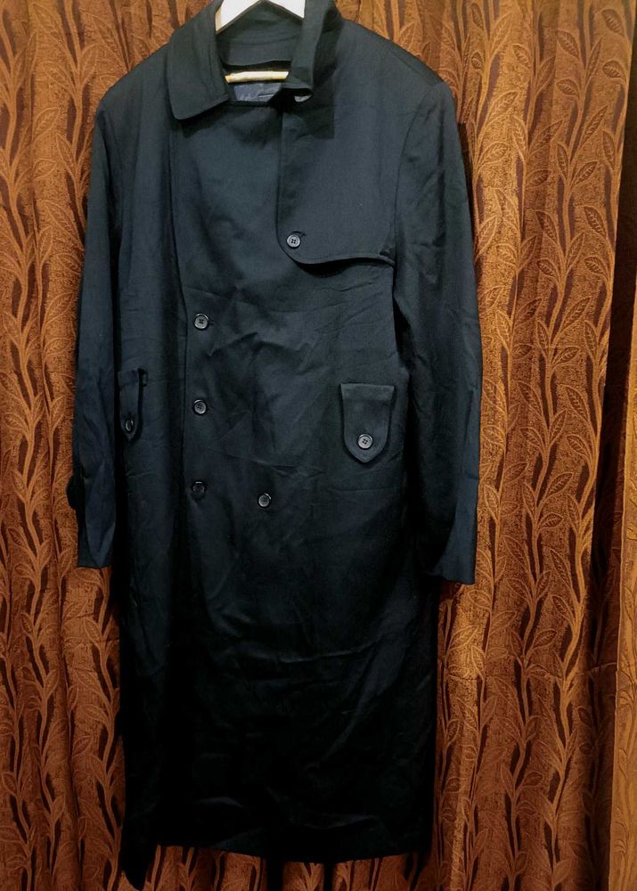 Imported Classic Black Trench Coat