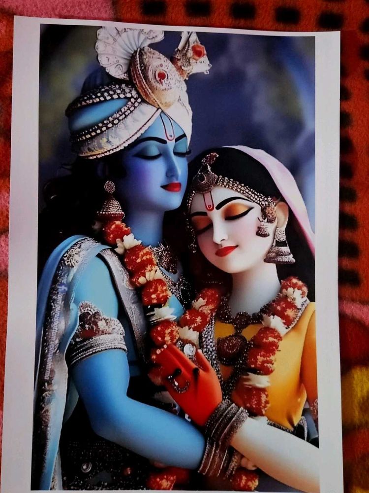 Radha Krishna Art Print 11.5×8.5