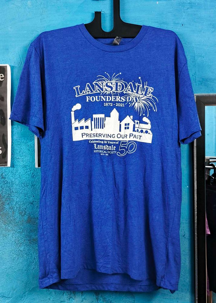 Oversized T shirt Blue Coloured