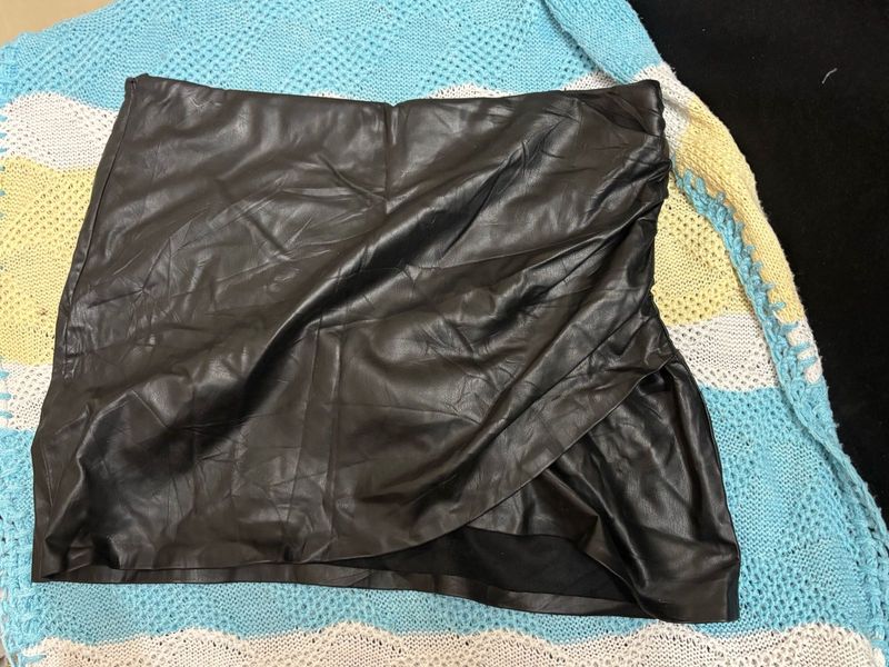 Faux Leather Mini Skirt