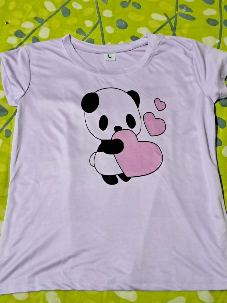 Lavender Polyester Tshirt