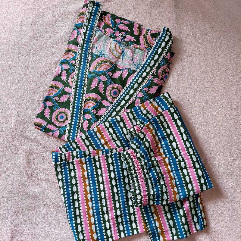 New Cotton 2pcs Kurta Suit