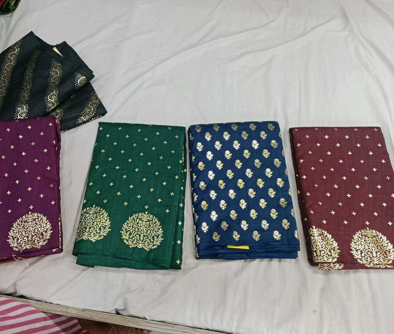 Saree Without Blouse Piece (1 Set)