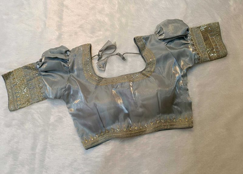 Elegant Silver Blouse