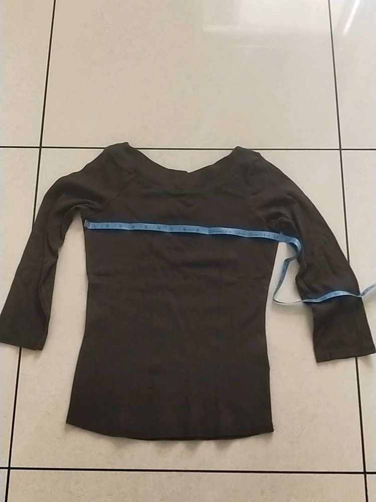Brown Long Sleeve Top