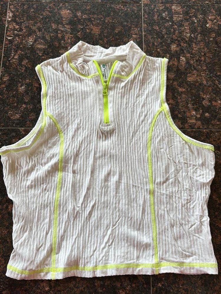 Sporty White Tank Top