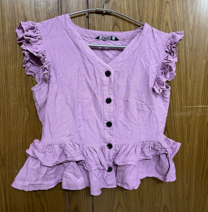 Ruffle Detail Top