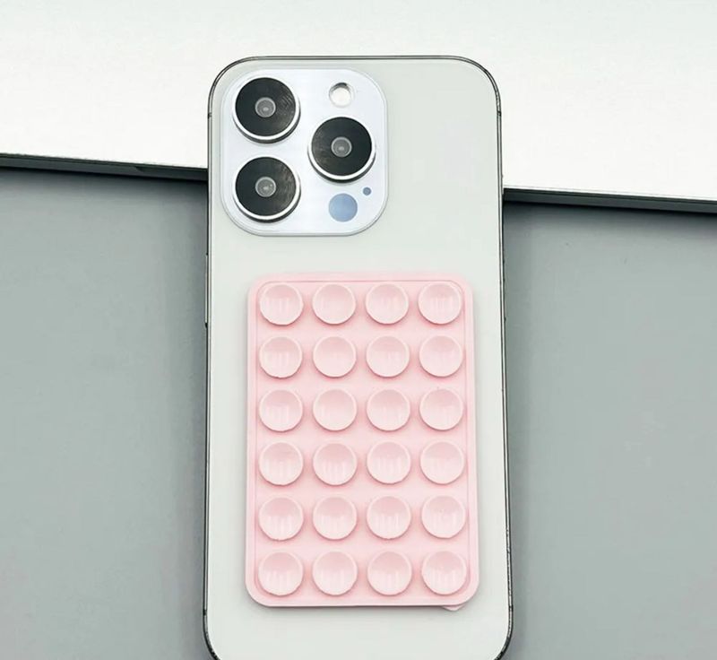 Trendy Pink Air Suction Phone Holder
