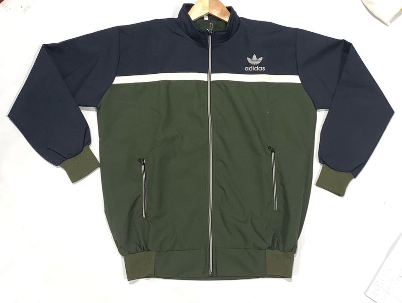 Adidas Green &amp; Navy Zipper Jacket Chest 45 Inch