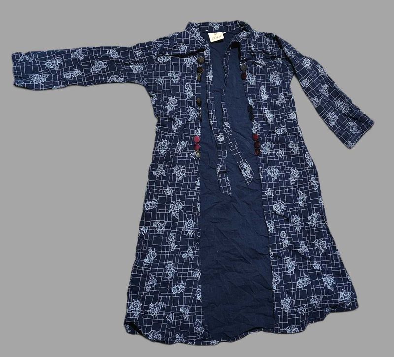 Stylish Blue Plaid Streachable Shrug