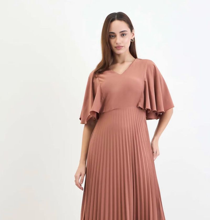 Pleated Maxi Dress