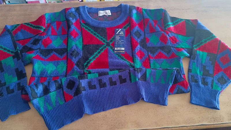 Vintage Geometric Pattern Sweater