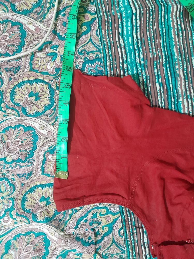 Maroon Choli cut Blouse