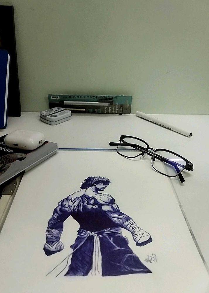 Baki Hanma Sketch|| Ball Pen Sketch|| Anime||