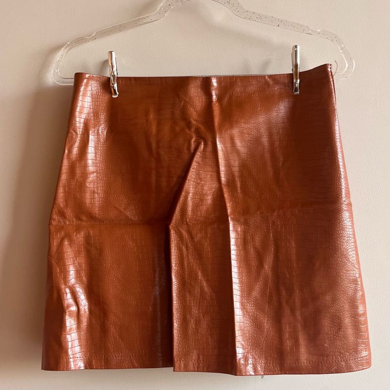 Faux Leather Mini Skirt