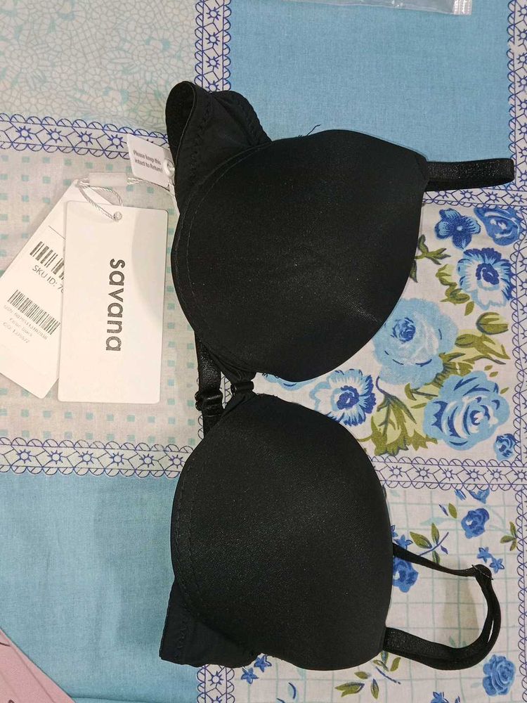 Savana Black Bra